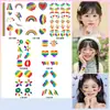Regalo del Día del Niño Nuevas Pegatinas de Tatuaje Coloridas con Purpurina Pegatinas para la Cara Pegatinas para la Cara Lindo Dibujo Animado Mariposa Brazos