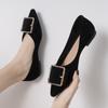 Zapatos de una sola capa para mujer, nuevos zapatos de primavera con boca baja, zapatos planos puntiagudos de talla grande para mujer, zapatos coreanos de fondo suave con diseño de rollo de huevo, zapatos de comercio exterior, entrega