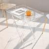 Mesa de Centro de Acrílico Transfronteiriça Mesa Dobrável Portátil Arco-Íris Mesa Lateral Elegante Simples para Bay Window Pequena Mesa de Chá Atacado