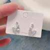 Set de Aretes de Mariposa con Gradiente de Circonita Azul para Mujer, Pendientes de Lujo Accesible de Nicho de Alta Gama, Exquisitos Pendientes de Corazón Girly