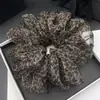 Scrunchie de Rede Leopard de Alta Qualidade Estilo Retrô para Mulheres, Simples Estilo Preguiçoso para Coque de Verão Rabo de Cavalo Prendedor de Cabelo
