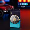Multifunción con placa de reloj personalidad de póker esfera de póker reloj real encendedor encendedor de llama azul recta venta al por mayor