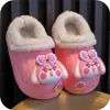 Pantuflas de Algodón para Niños de Interior Invierno Hogar Impermeables Antideslizantes Extraíbles Más Terciopelo Cálido Otoño/Invierno Cubierta de Algodón para Bebé