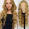 Ventas directas del fabricante, en stock, juegos de pelucas para comercio electrónico europeo y americano, pelucas de trenzas africanas (cornrows), cabello largo rizado con raya en medio, ondas grandes, fabricante