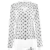 Blusas de Mujer de Lunares Modernas y Elegantes, Camisetas tipo Cárdigan Sexy de Cuello V Fruncidas Ajustadas al Cuerpo al por Mayor