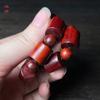 Pau-rosa da Zâmbia Contas de barril 12mm Contas espaçadoras Pulseira Sândalo-vermelho Sangue Estilo étnico chinês simples Lembrancinha de viagem