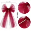 Decoração de Casamento ao Ar Livre com Laço de Malha Transfronteiriça para Encosto de Cadeira, Enfeite Pendurado para Árvore de Natal, Decoração para Festa de Páscoa e Ação de Graças