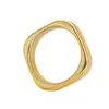 Moda Europeia e Americana Pulseira Quadrada Arredondada Lisa Estilo Minimalista Pulseira Versátil Joia com Design Simples de Nicho