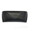 Estuche de cuero negro con solapa magnética para gafas, bolsa blanda, estuche para gafas de sol, estuche para gafas de sol, estuche para gafas, estuche para gafas, logotipo imprimible