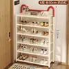 Sapateira sem instalação, armário de sapatos de entrada de casa multicamadas, prateleira de armazenamento de sapatos simples dobrável