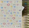 Pegatinas para Uñas Corazón de Dopamina Disponibles 3D Versátiles Corazón Hueco Pegatinas para Uñas en Relieve Modelo Yl