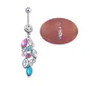 SHBY036Ebay cor cristal flor umbigo anel unha do umbigo anel do umbigo joia para piercing