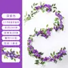 Guirlanda de Flores de Glicínia Artificial, Trepadeira Falsa em Forma de Vinha, Decoração de Tubo de Plástico, Tira de Flores de Glicínia para Teto de Casamento