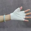 Harajuku chica Lolita punk oscura jk montando rock disco hip hop actuación guantes de cuero huecos de medio dedo