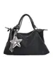 2026 Nova Bolsa Transversal com Design de Nicho para Mulheres Grande Capacidade Superfície Macia Bolsa para o Dia a Dia Versátil Bolsa de Ombro com Pingente de Estrela