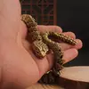 Año de la Serpiente Gran Lote Latón Cascabel Modelo Serpiente Adorno Juguete Animal de Simulación Adorno para el Hogar u Oficina Serpiente de Cascabel de Simulación