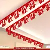 Decoración de sala de estar y colección de artículos para bodas, juego de decoración de habitación de bodas, decoración de boda para el novio, guirnalda de "doble felicidad", juego de decoración para el techo de la habitación