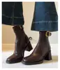 Hebilla de cinturón de moda versátil para primavera y otoño que aumenta la altura, botines cortos para mujeres petite, nuevos botines de tobillo de moda vintage 2026