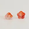 Flor de cuerno pequeño de niebla de loto vidrio degradado DIY pendientes de cuentas hechos a mano accesorios pasador antiguo material para tocado de ropa china