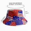 Sombrero de Pescador con Estampado de Bandera del Día de la Independencia Estadounidense, Sombrero de Cubo de Doble Cara con Protección Solar, Sombrero de Viaje para Exteriores para Hombres y Mujeres