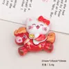Accesorios de Resina DIY de Dibujos Animados, Pasador de Gato Montando para Año Nuevo, Funda de Teléfono, Hebilla de Zapato, Llavero, Accesorios de Colgante