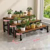 Novo Modelo 2025 Carrinho de Flores com Rodas para Sala de Estar, Suporte de Chão, Rack de Armazenamento Móvel para Varanda, Suporte de Vasos de Flores Escalonado Multicamadas