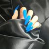 Arte de uñas color sólido largo puntiagudo pieza de uña para llevar esmerilado mate arte de uñas pieza de uña parche de uña falsa acabado al por mayor