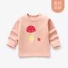 Tops de Otoño para Niñas, Camisetas de Manga Larga para Bebé, Camisetas Básicas de Algodón Puro para Niño, Ropa para Niño Pequeño con Dibujos Animados y Cuello Redondo, Primavera y Otoño