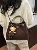Bolso de Cadena de Diamantes para Mujer Gran Capacidad Nuevo Otoño e Invierno 2025 Bolso Cruzado Retro Esmerilado Bolso Tote para el Trabajo y el Viaje