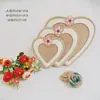 Materiais Decorativos Ecológicos para Jardim de Infância DIY Artesanal Corda de Cânhamo Pingente de Madeira Linho Retrô Pingente Decorativo de Parede Pingente