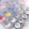 Caja de Almacenamiento con Cuentas Gabinete de Almacenamiento de Diamantes para Uñas Joyería Cajón Acrílico Transparente Joyería Tienda de Uñas