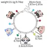 Pulseira de Anime Estilo Chinês Mais Vendida da Amazon, Fofa Nezha e Ao Bing, Joia com Pingente da Moda de Liga de Zinco de Nicho