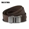 Cinto Tático de Lona Masculino Baluma Alta Elasticidade Clássico de Nylon com Fivela Automática Moda Versátil Estilo de Negócios