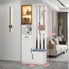 Mueble de Entrada Mampara de Armario Armario para Sala de Estar Nuevo Modelo 2025 Armario para Zapatos de Puerta de Entrada Armario de Almacenamiento Integrado Armario para Recibidor
