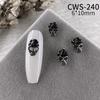 Joyería para decoración de uñas con diamantes 2024, nuevo estilo retro oscuro de Halloween, personalidad de araña, accesorios de aleación de calavera para uñas
