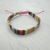 0,75cm Europeu e Americano Transfronteiriço Novo Mais Vendido Estilo Étnico Design Original Puxar Colorido Pulseiras Coloridas Tecidas à Mão