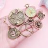 Reloj de Alarma Antiguo Verde Retro Reloj de Hora Europeo y Americano Colgante de Engranaje Collar Hecho a Mano para Manualidades Accesorios para Colgantes Accesorios de Joyería
