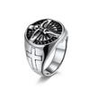 Fabricantes de origen Viento europeo y americano acero titanio cruz retro anillo de hombre comercio electrónico transfronterizo joyería generación puntual