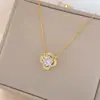 Colar para Mulheres Não Desbota Verão Pequeno e Fofo Temperamento Colar de Aço Titânio Versátil Joia de Alto Padrão Corrente Simples para Clavícula