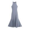 Estilo Europeu e Americano Amazon Aliexpress Tendência Popular de Moda Design Versátil Tecido Triangular Tule Vestido Longo