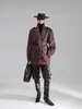 Nuevo Estilo Otoño e Invierno 2025 Hombro Drapeado de Alta Gama Espiga Sarga Lana Abrigo Retro Cuello de Traje Abrigo de Lana para Mujer