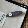 Novo Prendedor de Cabelo Geométrico com Botão de Laço Xadrez Azul e Rosa, Estilo Doce e Sofisticado para Meninas, Não Danifica o Cabelo, Acessório para Franja Lateral