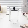 Caja de Almacenamiento de Bastoncillos de Algodón con Tapa de Bambú Negro, Caja para Hilo Dental y Palillos, Tarro de Almacenamiento para Discos de Algodón, Vaso Redondo Portátil, Juego de Combinación Libre