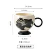 Caneca de Cerâmica, Xícara de Luxo, Xícara de Café de Luxo, Lírio Perfumado, Copo de Água com Souvenir de Luxo Leve para Melhor Amigo