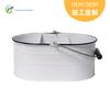 Cesta portátil de tres compartimentos para cuchillos y tenedores, estilo americano, ovalada, para utensilios de cocina, de hierro galvanizado