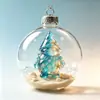 Adorno de Historia de Navidad Brillante - Decoración Luminosa de Vidrio Marino Navideño