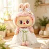 Roupas para Boneca de Pelúcia de Tecido de 38cm Super Fada Tulipa Saia de Pena Branca Roupas para Boneca Conjunto de Roupas de Couro Cool