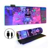 Alfombrilla de ratón RGB con impresión al por mayor, alfombrilla de ratón LED de gran tamaño para escritorio, juego de deportes electrónicos transfronterizos, alfombrilla de ratón deslizante luminosa para oficina