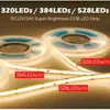 Tira de Luz Suave Cob 320 Lámparas Tira de Lámparas Invertida Bajo Voltaje 12V24V Luz de Línea para Gabinetes Tira de Luz Cob