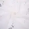 Tecido de Malha com Bordado de Lantejoulas e Estrelas Hot-Studded, Tecido de Lenço Brilhante, Roupa de Performance para Vestido Infantil, Tecido para Decoração de Fundo